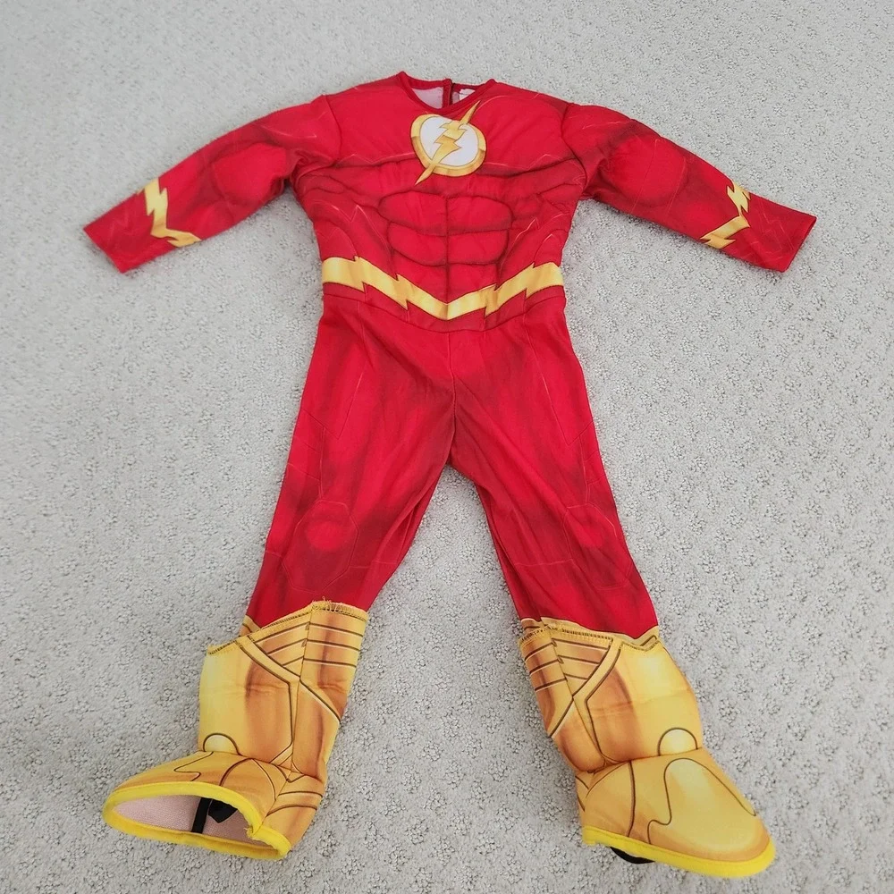 DC Comics The Flash Muscle Chest Costume Toddler Boys Size 2T